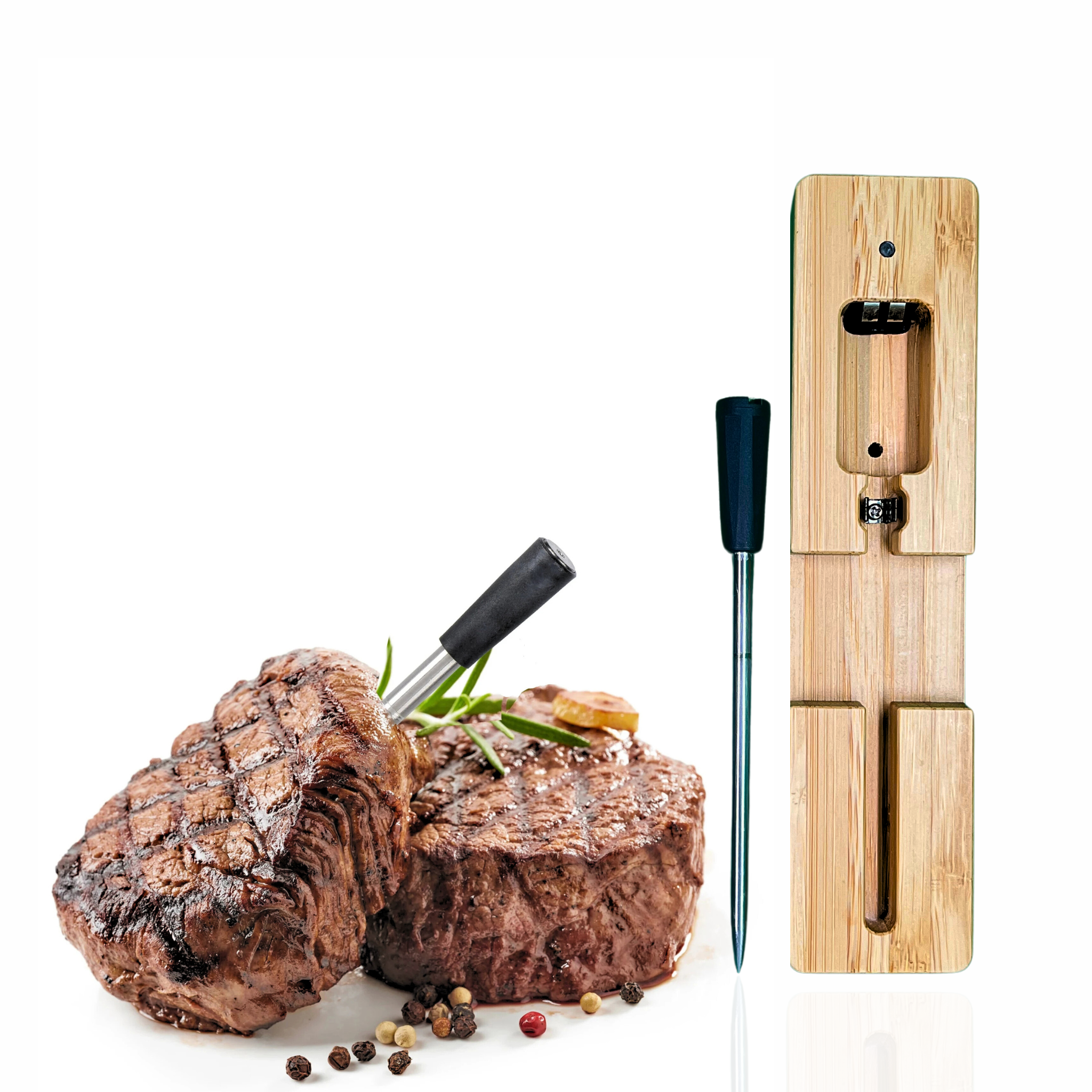 grill boss wireless smart meat thermometer, meat probe